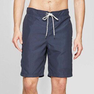 Goodfellow & Co Men's 9" Board Shorts Swim Trunks Blue Leg Cargo Pocket XXL